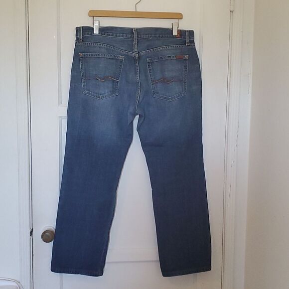 7 for All Mankind Men's Button Fly Relaxed Jeans Size 36 - Picture 2 of 8